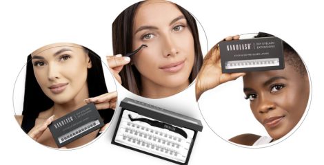 DIY Pre-Glued cluster lashes for at-home lash extensions nanolash